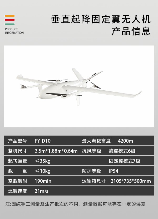 垂直起降固定翼无人机FY-D10型(图2)